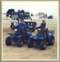 Pieter & Hugo on their 4x4 bikes