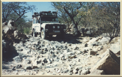 Kunene track with rocks