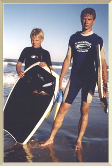 Hugo and Pieter at the beach. Port Alfred